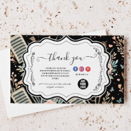 Watercolor Floral Lash Artist Dankeskarte