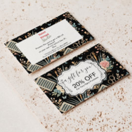 Watercolor Floral Lash Artist Rabattkarte