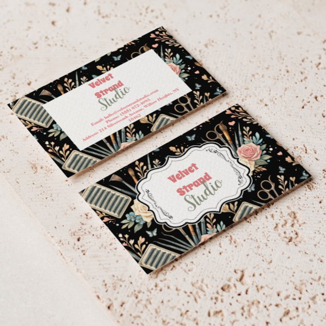 Watercolor Floral Lash Artist Visitenkarte (Von Creator hochgeladen)