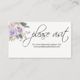Watercolor Floral Lavender Lilac Wedding WEBSITE Begleitkarte