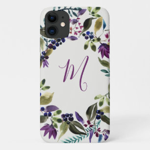 Watercolor Floral Monogram Wreath Case-Mate iPhone Hülle
