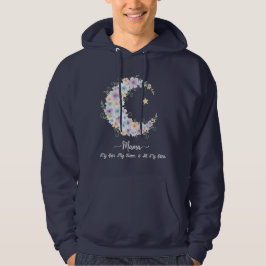 Watercolor Floral Moon Mama Hoodie