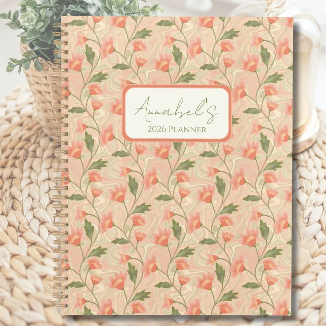 Watercolor Floral Personalized Planner Planer (Watercolor Floral Personalized Planner)