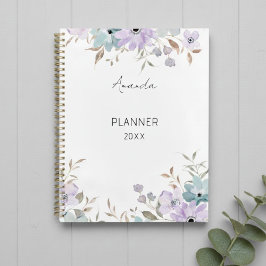 Watercolor Floral Planner  Flowers Planer