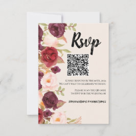 Watercolor Floral RSVP Karte
