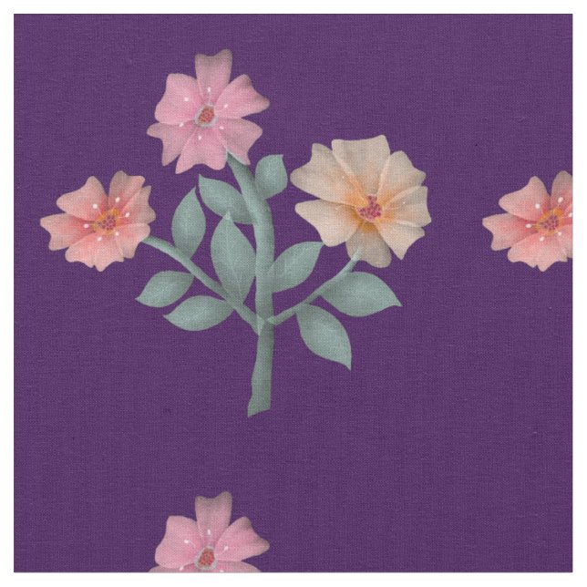 Watercolor Floral Seamless Pattern Soft Pastel  Stoff (Nahaufnahme)