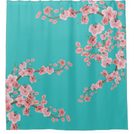 Watercolor Floral Shower Curtain Duschvorhang