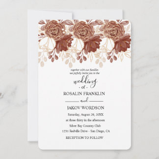 watercolor floral wedding Invitation Einladung