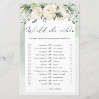 Watercolor Floral würde sie eher Bridal Spiel