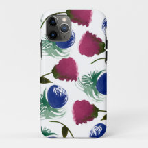 Watercolor Florals Blue Burgundy Grüne Farbe Maler