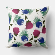 Watercolor Florals Blue Burgundy Grüne Farbe Maler