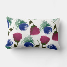Watercolor Florals Blue Burgundy Grüne Farbe Maler Lendenkissen