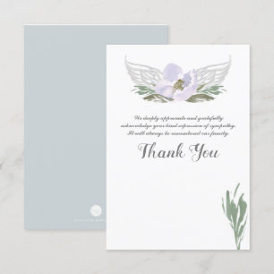 Watercolor Florals Engel Wings Beerdigung Vielen D Einladung