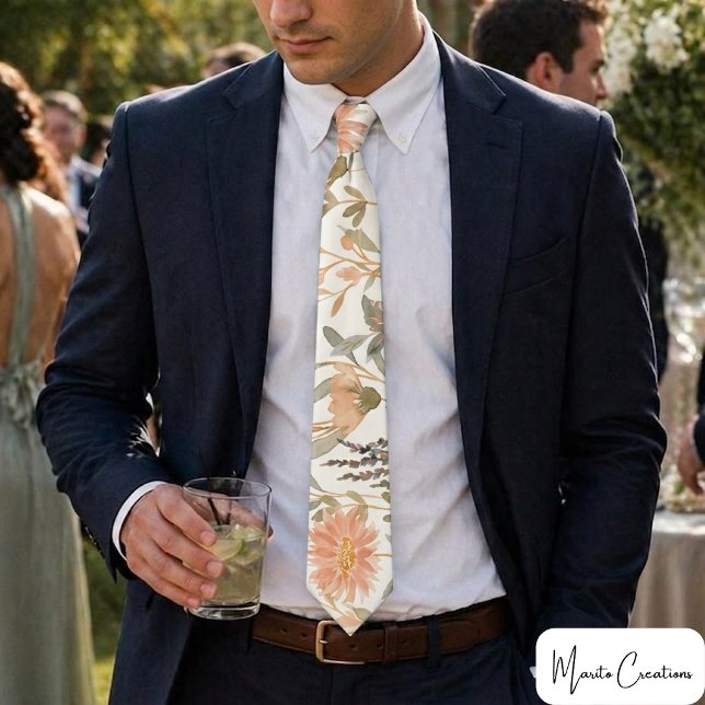 watercolor flower collage tie krawatte (Von Creator hochgeladen)