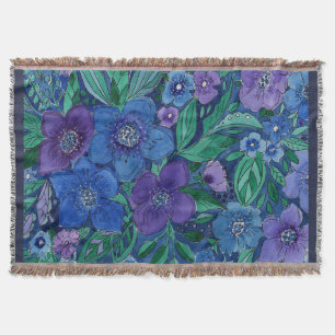 Watercolor, flower garden decke