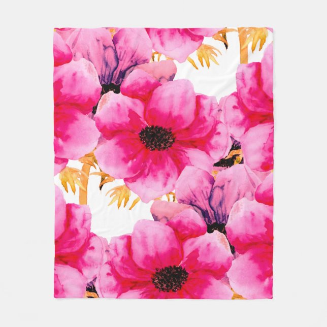 Watercolor flower seamless pattern background,beau fleecedecke (Vorderseite)