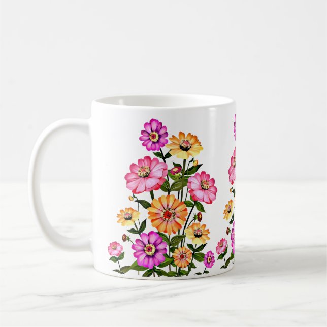 Watercolor Flowers Design-34063 Kaffeetasse (Links)