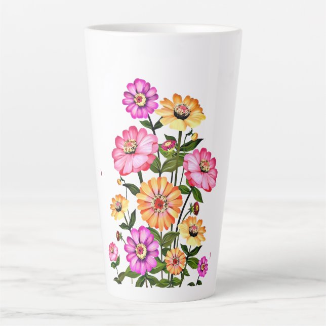 Watercolor Flowers Design-34063 Milchtasse (Vorderseite)