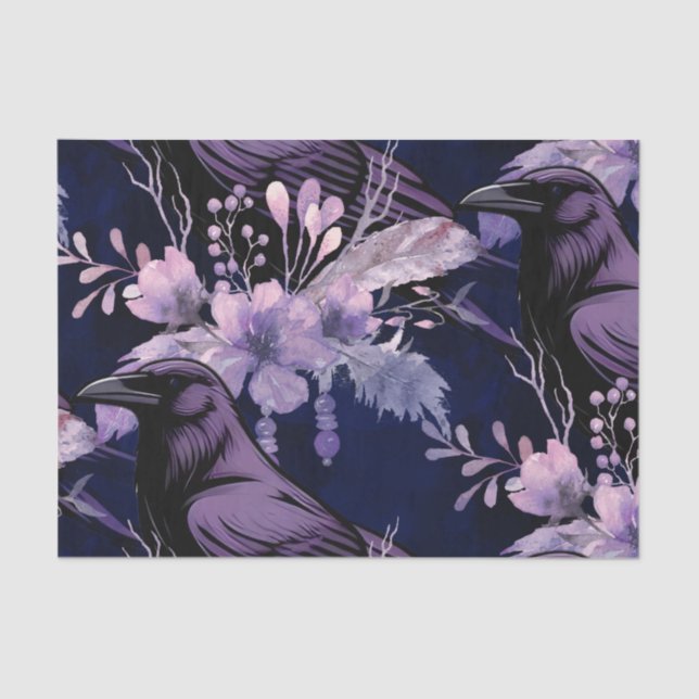 Watercolor Flowers Floral Raven Botanicals Seidenpapier (Vorderseite)