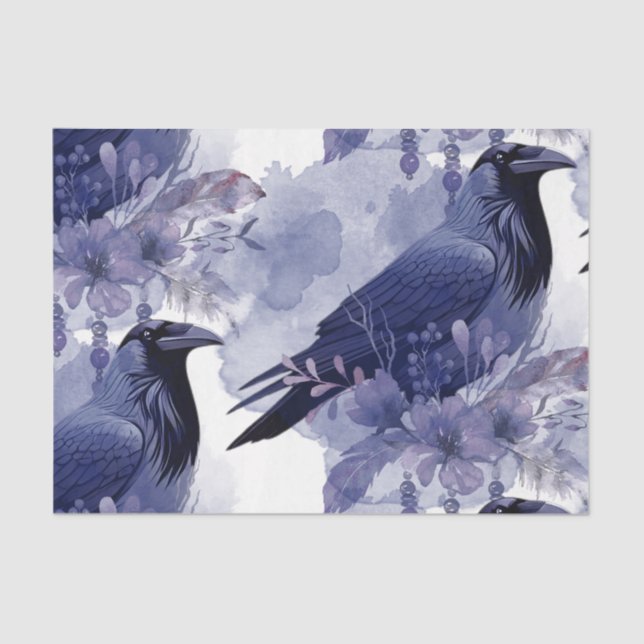 Watercolor Flowers Floral Raven Botanicals Seidenpapier (Vorderseite)