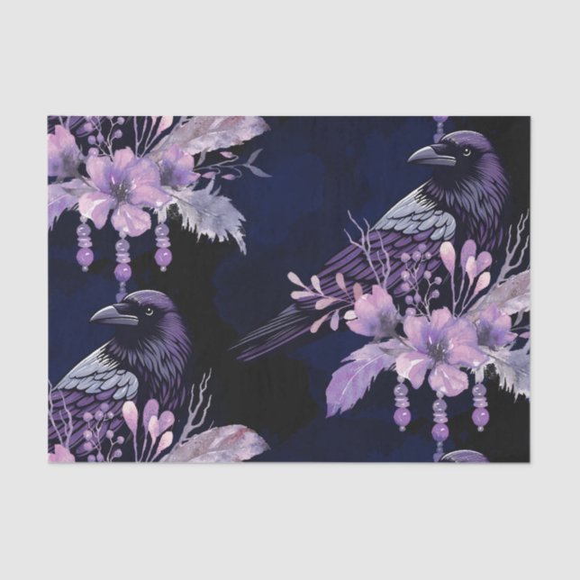 Watercolor Flowers Floral Raven Botanicals Seidenpapier (Vorderseite)