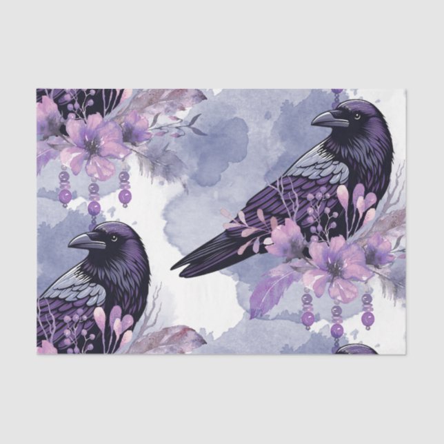 Watercolor Flowers Floral Raven Botanicals Seidenpapier (Vorderseite)