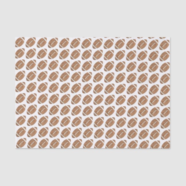 Watercolor Football Pattern Seidenpapier (Vorderseite)