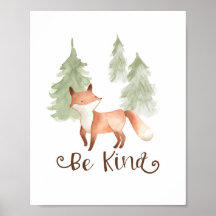 Watercolor Fox Woodland Friends Sei nettes Kinderz