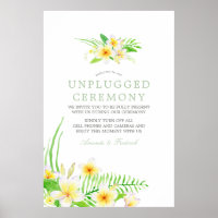 Watercolor Frangipani Wedding Unplugged Zeremonie