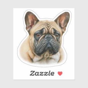Watercolor French Bulldog Aufkleber