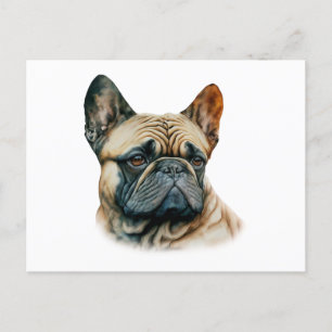Watercolor French Bulldog Postkarte