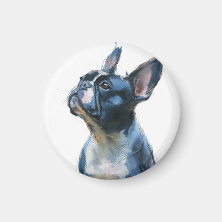 Watercolor French bulldog sitting Magnet