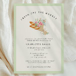 Watercolor Fresh Off the Market Bridal Shower  Einladung<br><div class="desc">Watercolor Fresh Off the Market Bridal Shower Invitation - Celebrate the bride-to-be with this charming Fresh Off the Market farmers market themed bridal shower invitation. Featuring a delicate watercolor bouquet wrapped in paper and inspired by a fresh flower market stand, this design captures the warmth and romance of a garden...</div>