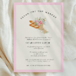 Watercolor Fresh Off the Market Bridal Shower  Einladung<br><div class="desc">Watercolor Fresh Off the Market Bridal Shower Invitation - Celebrate the bride-to-be with this charming Fresh Off the Market farmers market themed bridal shower invitation. Featuring a delicate watercolor bouquet wrapped in paper and inspired by a fresh flower market stand, this design captures the warmth and romance of a garden...</div>