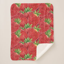Watercolor Fresh Strawberry Patch Seamless Pattern Sherpadecke