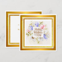 Watercolor Frohes Muttertag – Elegante Blumen