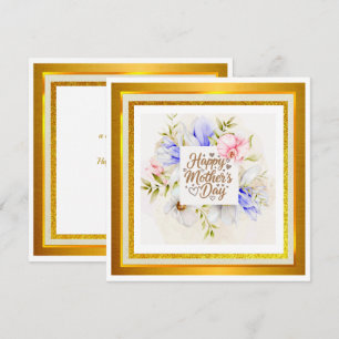 Watercolor Frohes Muttertag – Elegante Blumen Karte