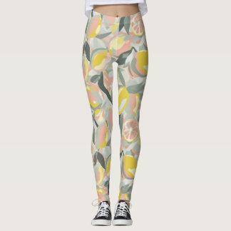 Watercolor Fruit Pattern | Vibrant Citrus Leggings