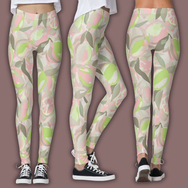 Watercolor Fruit Pattern | Vibrant Citrus Leggings (Von Creator hochgeladen)
