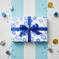 Watercolor Fun Messy Cool Blue Star von David