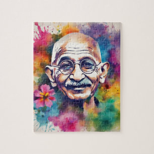 Watercolor Gandhi Puzzle