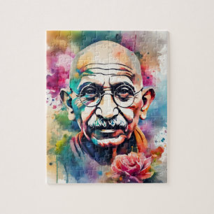 Watercolor Gandhi Puzzle