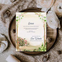 Watercolor Garden Arch Romantic Wedding Details