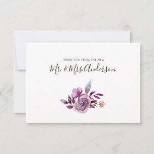 Watercolor Garden Wedding Vielen Dank Dankeskarte