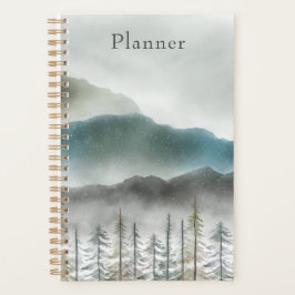 Watercolor-Gebirgs-Planer mit weicher Umschlagseit Planer