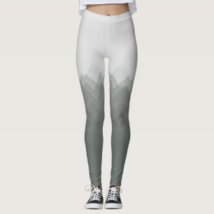 Watercolor-Gebirgswaldillustrations-Leggings Leggings