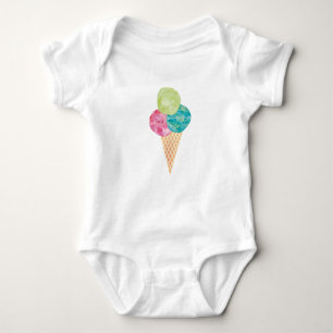 Watercolor gelato baby onsie baby strampler