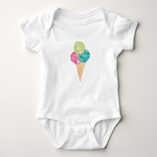 Watercolor gelato baby onsie baby strampler (Vorderseite)