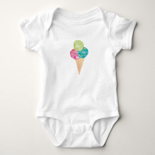 Watercolor gelato baby onsie strampler (Vorderseite)