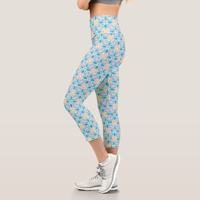 Watercolor Geo _ Summer Capri Leggings (Links)